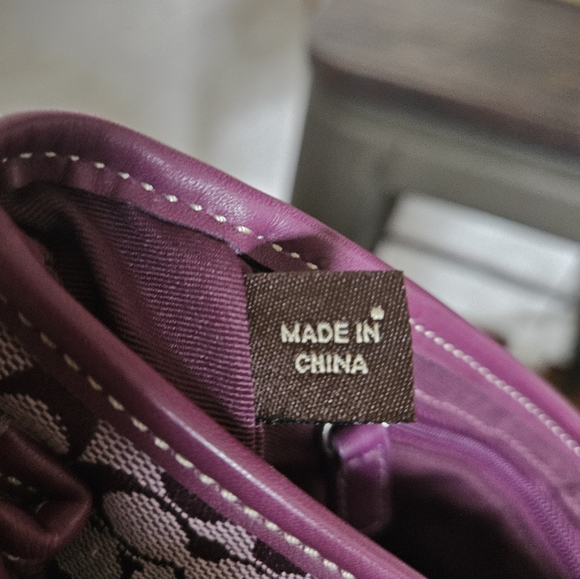 COACH Vintage Bon Voyage Signature Jacquard Belt Bag/ Fanny Pack Purple - Picture 3 of 9